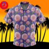 Hanafuda Earrings Demon Slayer For Men And Women In Summer Vacation Button Up Hawaiian Shirt