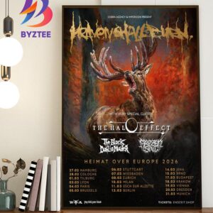 Heaven Shall Burn Heimat Over Europe 2026 With Special Guests The Halo Effect The Black Dahlia Murder And Frozen Soul Home Decor Poster Canvas
