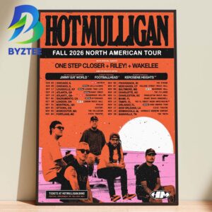 Hot Mulligan Fall 2026 North American Tour Home Decor Poster Canvas