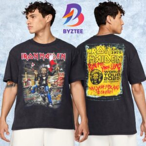 Iron Maiden 2025 Warsaw Exclusive Tee Run For Your Lives World Tour At PGE Narodowy In Poland On August 2 2025 Two Sided Essential T-Shirt
