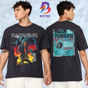 Iron Maiden Run For Your Lives World Tour 2025 Germany Tour Exclusive Tee Schedule Dates And Cities List On July 2025 Two Sided Unisex T-Shirt