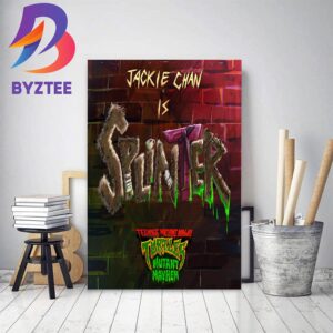 Jackie Chan Is Splinter In Teenage Mutant Ninja Turtles Mutant Mayhem Decor Poster Canvas