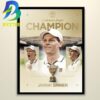 Jannik Sinner Wimbledon Champion 2026 Tennis Wall Art Grand Slam Winner Home Decor Poster Canvas
