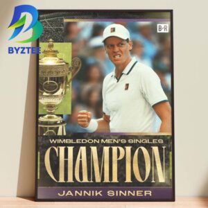 Jannik Sinner Wimbledon Champion 2026 Grand Slam Winner Tennis Wall Art Premium Home Decor Poster Canvas