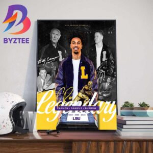 Jayden Daniels Joins Billy Cannon And Joe Burrow As LSU Heisman Winners Wall Decor Poster Canvas