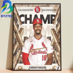 Jordan Walker Cardinals Champion Home Run Derby 2026 Home Decor Poster Canvas