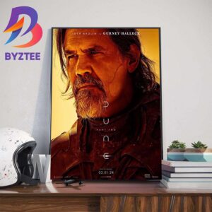 Josh Brolin Is Gurney Halleck In Dune Part Two 2024 Official Poster Wall Decor Poster Canvas
