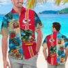 Kaminas Great Flaming Skull Tengen Toppa Gurren Lagann For Men And Women In Summer Vacation Button Up Hawaiian Shirt