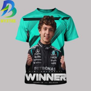 Kimi Antonelli Winner Round 10 Belgium F1 2026 All Over Print T shirt