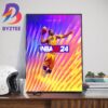 Kobe Bryant Black Mamba Edition On NBA 2K24 Cover Athlete Home Decor Poster Canvas