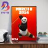 Kung Fu Panda 4 March 8 2024 Poster Home Decor Poster Canvas