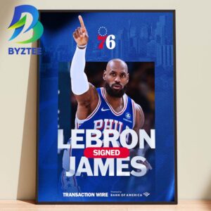 Lebron James Philadelphia 76ers NBA 2026 Home Decor Poster Canvas
