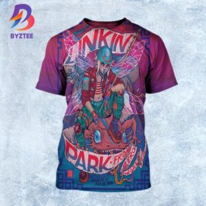 Linkin Park Brooklyn 2025 From Zero World Tour Exclusive Official Poster At Barclays Center In New York On July 29 2025 All Over Print Shirt