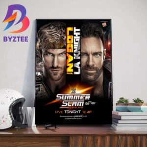 Logan Paul Vs LA Knight At WWE SummerSlam Cleveland 2024 Home Decorations Poster Canvas