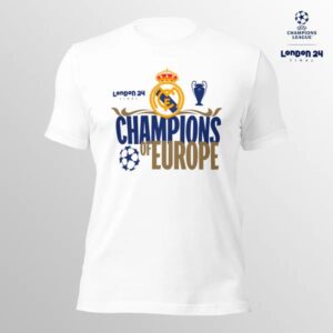 London 2024 Champions Of Europe Real Madrid 2023-24 UEFA Champions League Champions Merch Classic T-Shirt