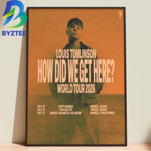 Louis Tomlinson How Did We Get Here World Tour 2026 Home Decor Poster Canvas