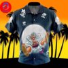 Lucario x Mega Lucario Pokemon For Men And Women In Summer Vacation Button Up Hawaiian Shirt Lucario x Mega Lucario Pokemon For Men And Women In Summer Vacation Button Up Hawaiian Shirt