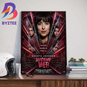 Madame Web Her Web Connects Them All Official Poster Wall Decor Poster Canvas