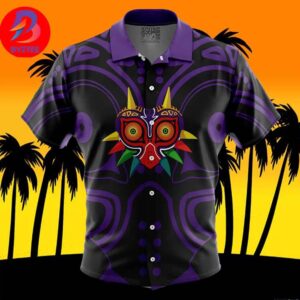 Majoras Mask The Legend of Zelda For Men And Women In Summer Vacation Button Up Hawaiian Shirt