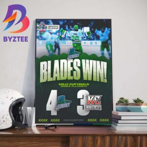Mak3 History Florida Everblades Back-To-Back-To-Back Kelly Cup Champions 2024 Wall Decor Poster Canvas