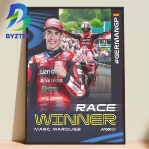 Marc Marquez 2026 Moto GP Race Winner Germany  Home Decor Poster Canvas