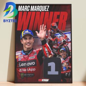 Marc Marquez Moto GP Race Winner 2026 Germany Number 1 Home Decor Poster Canvas