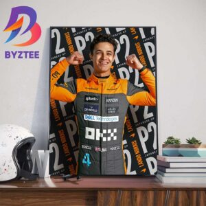McLaren F1 Lando Norris Podium P2 At Suzuka Japanese GP Wall Decor Poster Canvas