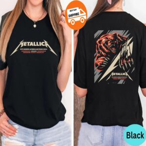 Metallica Exclusive Pop-Up Shop Poster The Red Black Bear For M72 Chicago IL US M72 North American Tour 2024 Two Sided Unisex T-Shirt