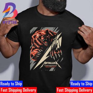 Metallica Exclusive Pop-Up Shop Poster The Red Black Bear For M72 Chicago IL US M72 North American Tour 2024 Unisex T-Shirt
