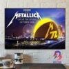 Metallica Los Angeles Takeover The Black Album in Black And White on August 26th 2023 Wall Decor Poster Canvas