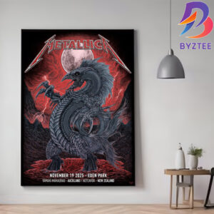 Metallica M72 Auckland New Zealand Exclusive Poster At Eden Park On November 19 2025 Tamaki Makaurau Canvas