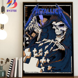 Metallica M72 Chicago Merch Poster Night 2 The Skeleton At Soldier Field Chicago IL US M72 North American Tour 2024 August 11st 2024 Home Decor Poster Canvas