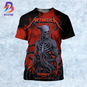 Metallica M72 Melbourne Australia Pop Up Shop Exclusive Poster At Marvel Stadium On November 8 2025 AOP Shirt