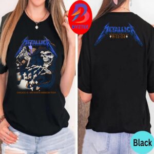 Metallica M72 North America Tour 2024 Merch Event Tee Night 2 On August 11th 2024 At Soldier Field Chicago IL US Two Sides Unisex T-Shirt 1