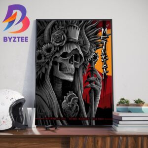 Metallica M72 World Tour At Ford Field Detroit Michigan The Final No Repeat Weekend Of 2023 Wall Decor Poster Canvas
