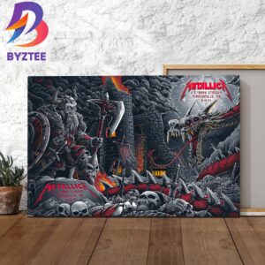 Metallica World Tour M72 North American Tour 2024 Night 1 And Night 2 All Poster At US Bank Stadium Minneapolis MN US For M72 Minneapolis August 16th-18th 2024 Home Decor Poster Canvas