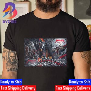 Metallica World Tour M72 North American Tour 2024 Night 1 And Night 2 All Poster At US Bank Stadium Minneapolis MN US For M72 Minneapolis August 16th-18th 2024 Unisex T-Shirt