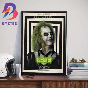 Michael Keaton Is Beetlejuice In Beetlejuice Beetlejuice 2024 Wall Decor Poster Canvas