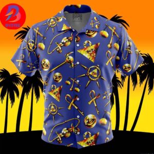 Millenium Items YuGiOh For Men And Women In Summer Vacation Button Up Hawaiian Shirt