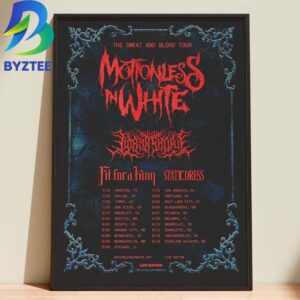Motionless In White The Sweat And Blood Tour Leg One 2026 Home Decor Poster Canvas