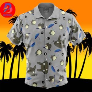 My Neighbor Totoro Studio Ghibli Pattern For Men And Women In Summer Vacation Button Up Hawaiian Shirt