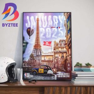 NBA Paris Games January 2025 San Antonio Spurs Vs Indiana Pacers Home Decor Poster Canvas