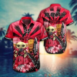 NCAA Cincinnati Bearcats Baby Yoda Trendy Aloha Hawaiian Shirt For Men And Women