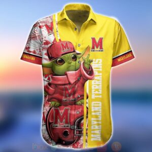 NCAA Maryland Terrapins Baby Yoda Hawaiian Shirt For Men And Women