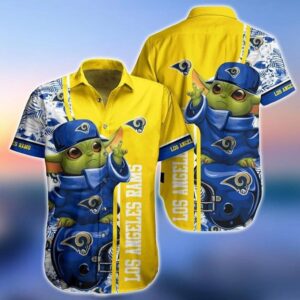 NFL Los Angeles Rams Baby Yoda Style Hot Trends Summer New Design Hawaiian Shirt For Men And Women