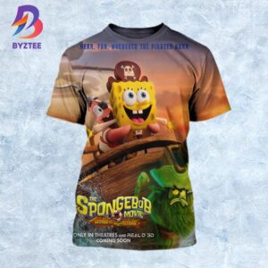 Near Far Wherever The Pirates Arrr The SpongeBob Movie Search For SquarePants 2025 Official Poster In Theatres December 19 All Over Print Shirt