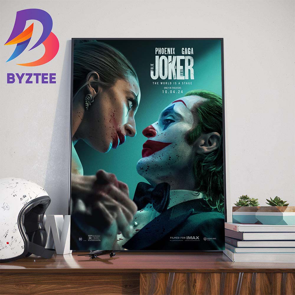 New Poster Joker 2 Joker Folie a Deux The World Is A Stage Only In Theaters On October 4th 2024 Home Decor Poster Canvas