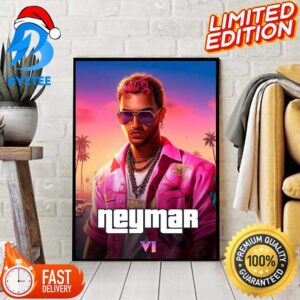 Neymar Jr As GTA VI Characters Decoration Poster