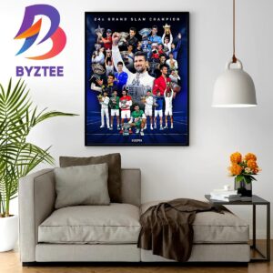 Novak Djokovic 24x Grand Slam Champions Wall Decor Poster Canvas