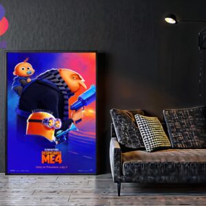 Offical Poster Despicable Me 4 Illuminations Only In Theaters July 3rd 2024 Home Decor Poster Canvas